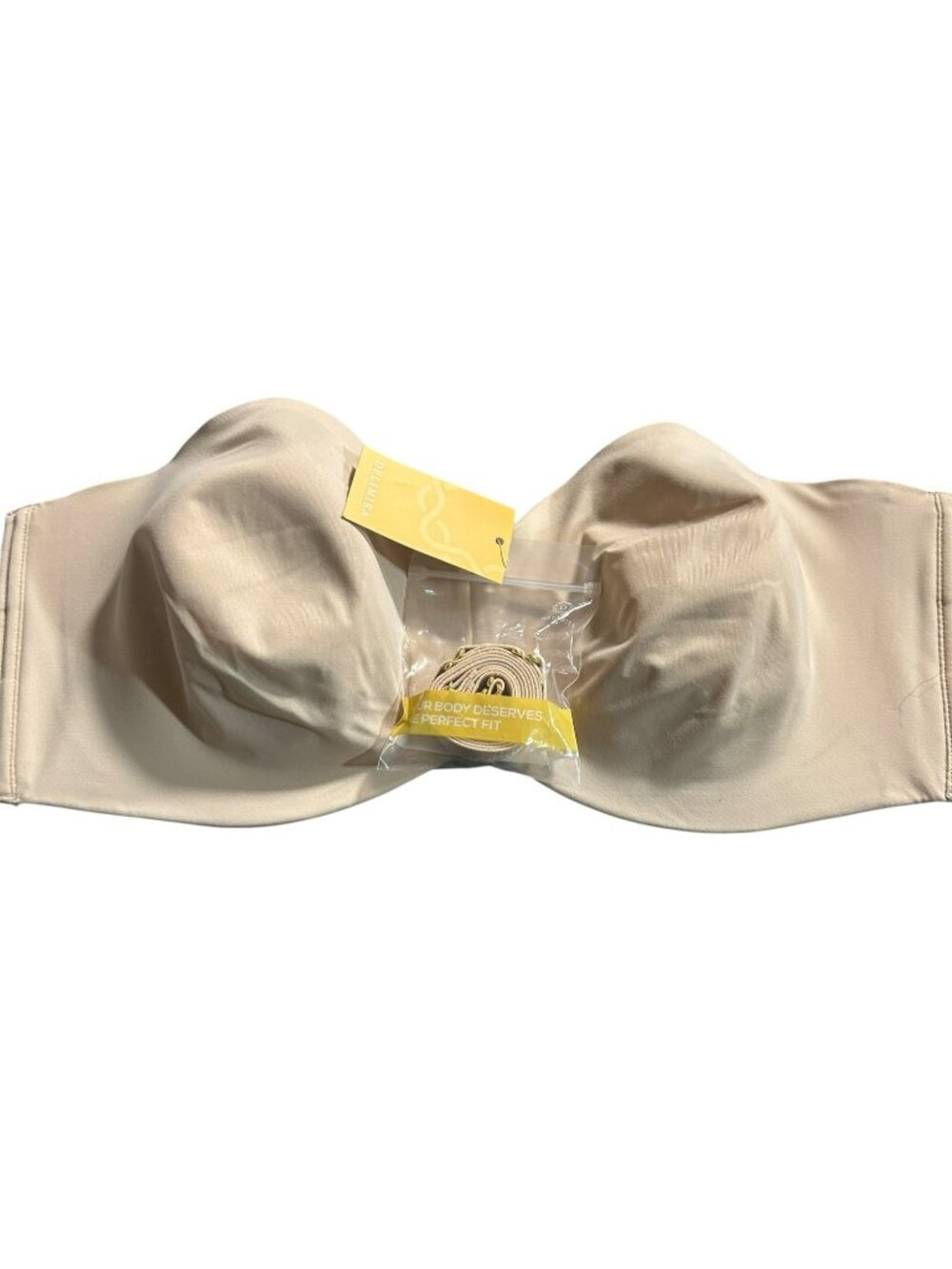 Delimira Bra Women's Strapless Underwire Beige W592S 42C NEW NWT